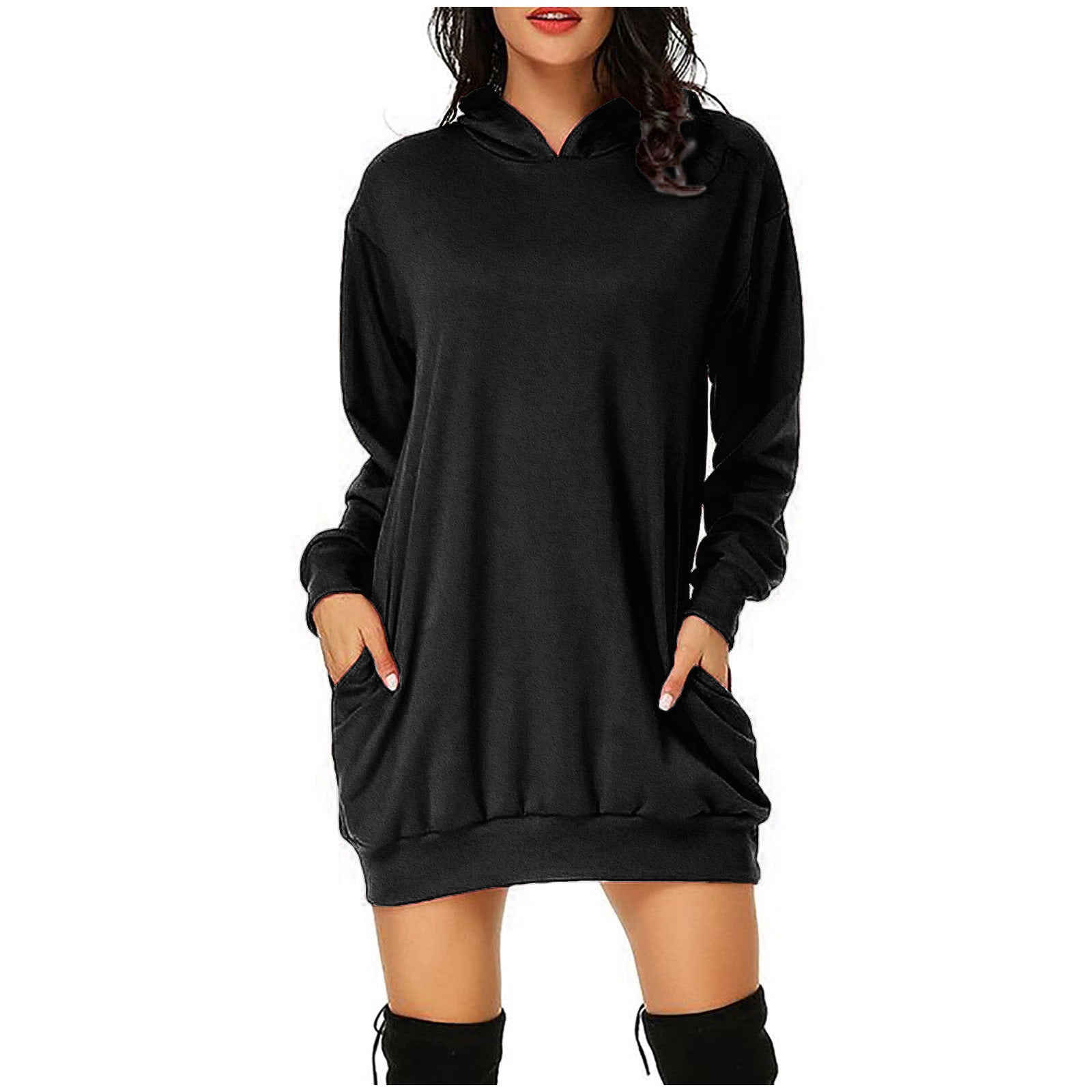 Ladies Gradient Digital Print Hooded Sweatshirt