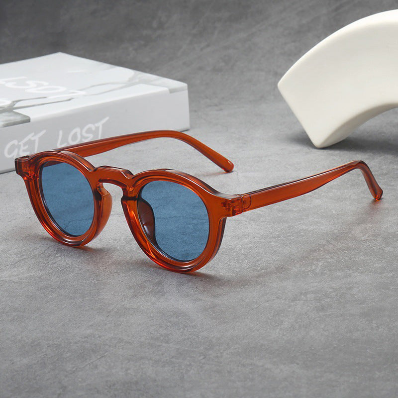 Vintage Round Frame Sunglasses For Women