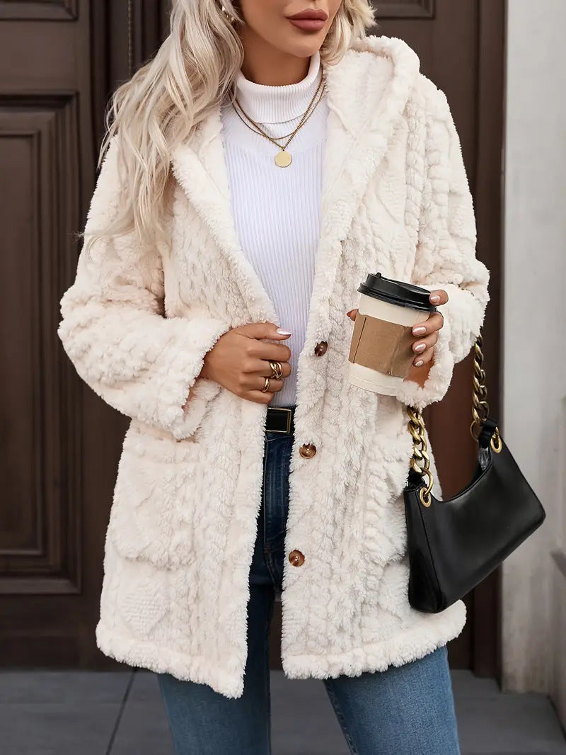 Lapel Warm And Elegant Style Faux Fur Coat