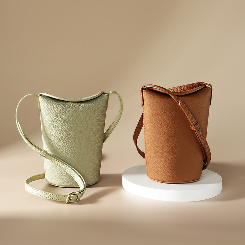 Leather Women's Casual Zip Crossbody Bag