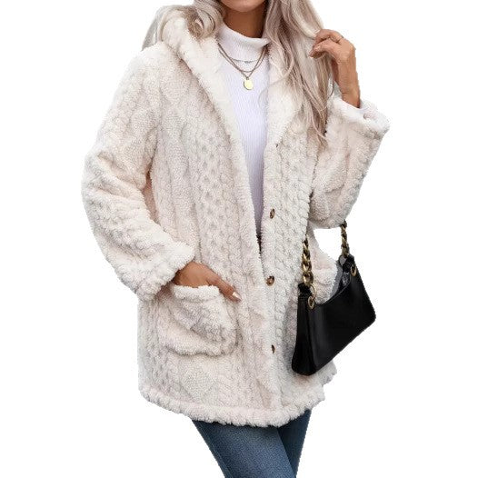 Lapel Warm And Elegant Style Faux Fur Coat