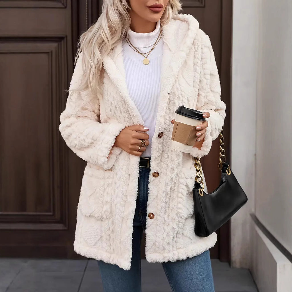 Lapel Warm And Elegant Style Faux Fur Coat