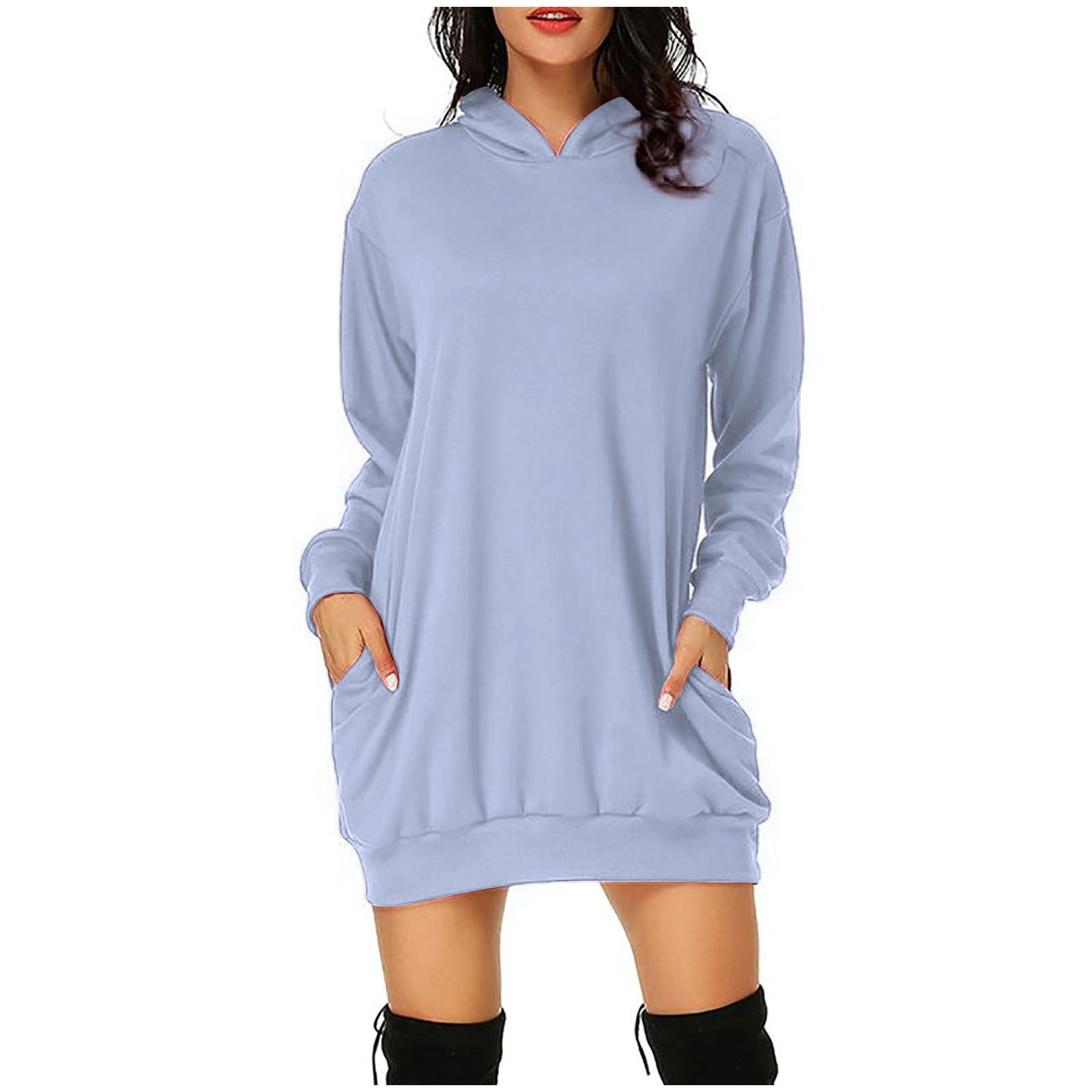 Ladies Gradient Digital Print Hooded Sweatshirt